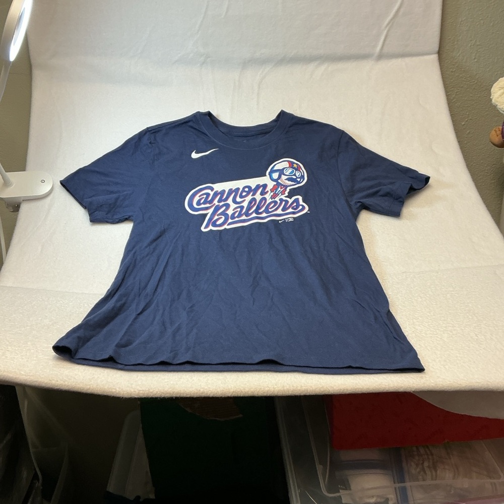 Nike Navy Blue Cannon Ballers Short Sleeve Tee Sz S. 0710